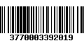 Código de Barras 3770003392019