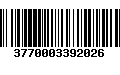 Código de Barras 3770003392026