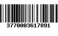 Código de Barras 3770003617891