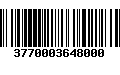 Código de Barras 3770003648000