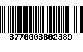 Código de Barras 3770003802389