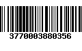 Código de Barras 3770003880356