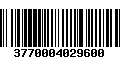 Código de Barras 3770004029600