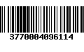 Código de Barras 3770004096114