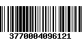 Código de Barras 3770004096121