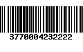 Código de Barras 3770004232222