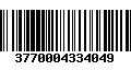 Código de Barras 3770004334049