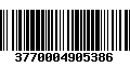 Código de Barras 3770004905386