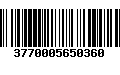 Código de Barras 3770005650360