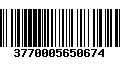 Código de Barras 3770005650674