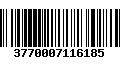 Código de Barras 3770007116185