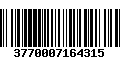 Código de Barras 3770007164315