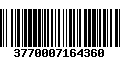 Código de Barras 3770007164360