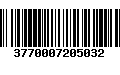 Código de Barras 3770007205032