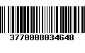 Código de Barras 3770008034648