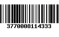 Código de Barras 3770008114333