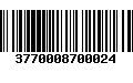 Código de Barras 3770008700024