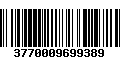 Código de Barras 3770009699389