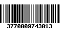 Código de Barras 3770009743013