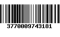 Código de Barras 3770009743181