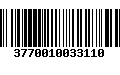 Código de Barras 3770010033110