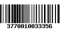 Código de Barras 3770010033356