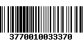 Código de Barras 3770010033370