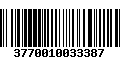 Código de Barras 3770010033387