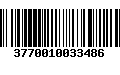 Código de Barras 3770010033486