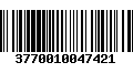 Código de Barras 3770010047421