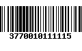 Código de Barras 3770010111115