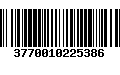 Código de Barras 3770010225386