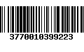 Código de Barras 3770010399223