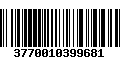 Código de Barras 3770010399681