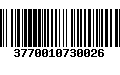 Código de Barras 3770010730026