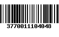 Código de Barras 3770011104048