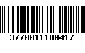 Código de Barras 3770011180417