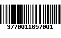 Código de Barras 3770011657001