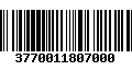 Código de Barras 3770011807000