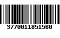 Código de Barras 3770011851560