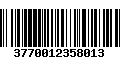 Código de Barras 3770012358013