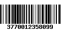 Código de Barras 3770012358099