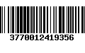 Código de Barras 3770012419356