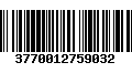 Código de Barras 3770012759032