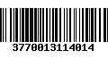 Código de Barras 3770013114014