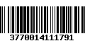 Código de Barras 3770014111791