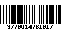 Código de Barras 3770014781017