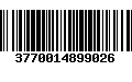 Código de Barras 3770014899026