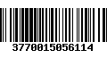 Código de Barras 3770015056114