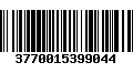 Código de Barras 3770015399044